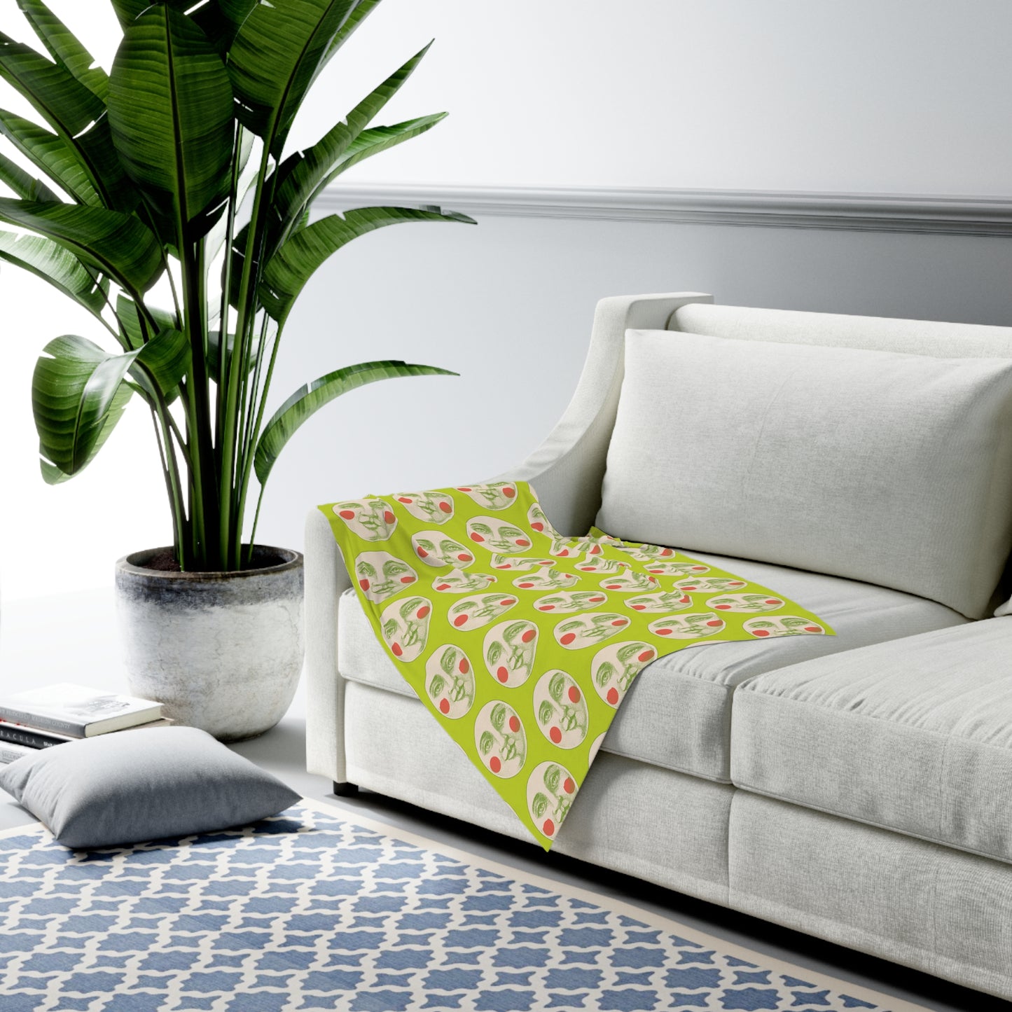 Mod Moon Baby Swaddle Blanket in Lime Green