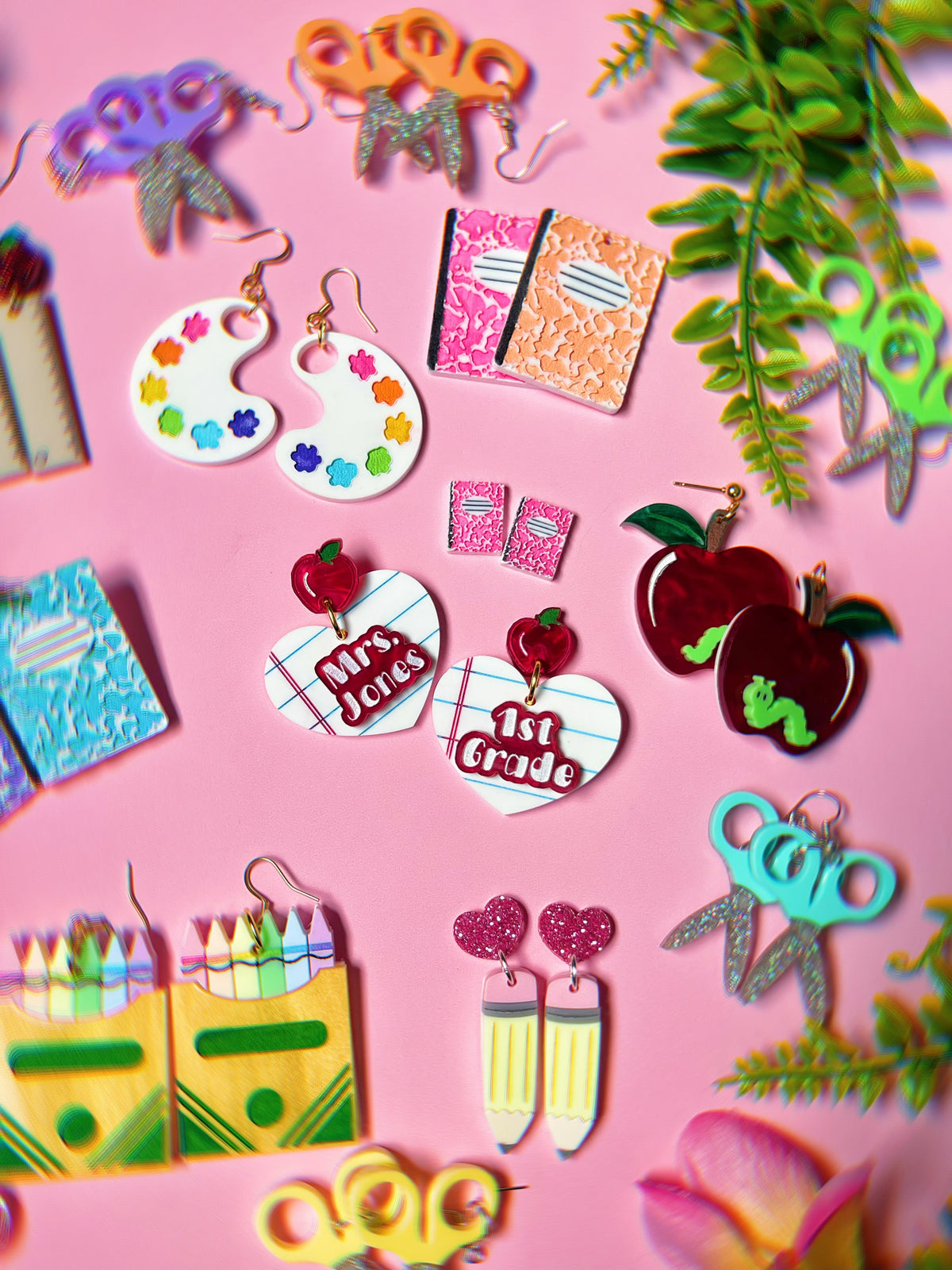 Pastel Composition Book Earrings