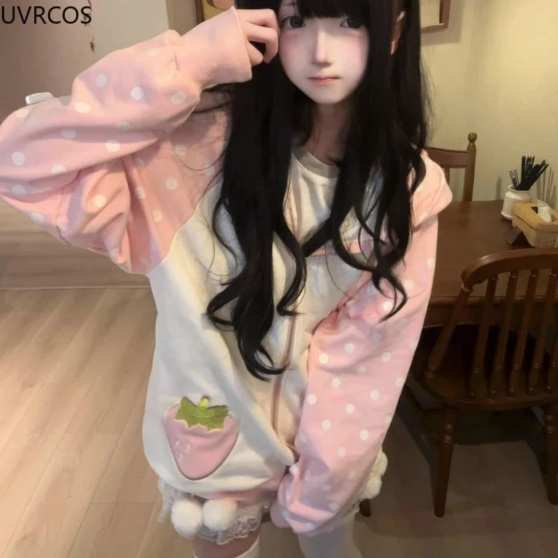 Strawberry Bunny Harajuku Hoodie