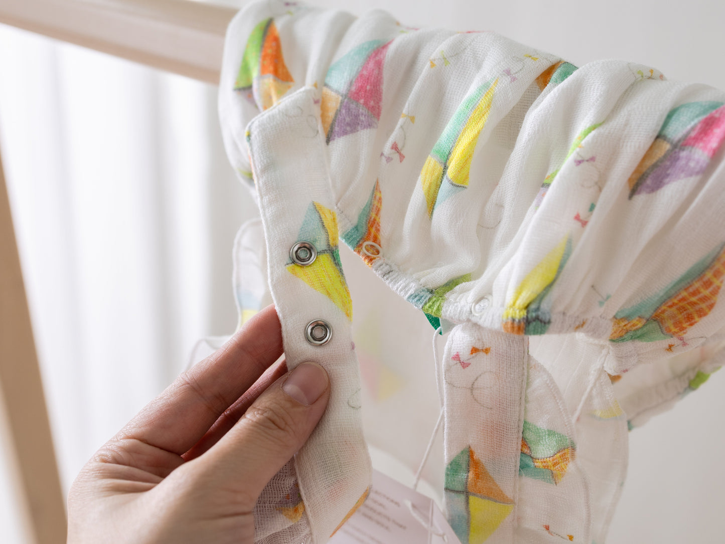 Reach for the Sky Organic Muslin Bubble Romper