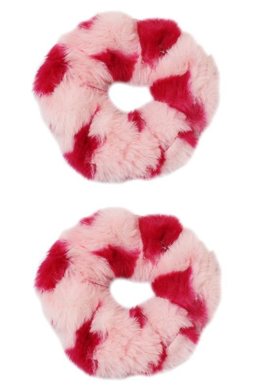 Strawberry Milk Fuzzy Scrunchies