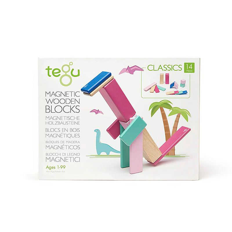 14-Piece Set <br>Magnetic Wooden Blocks <br>Tegu Classics