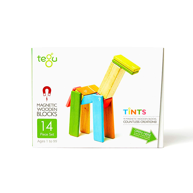 14-Piece Set <br>Magnetic Wooden Blocks <br>Tegu Classics