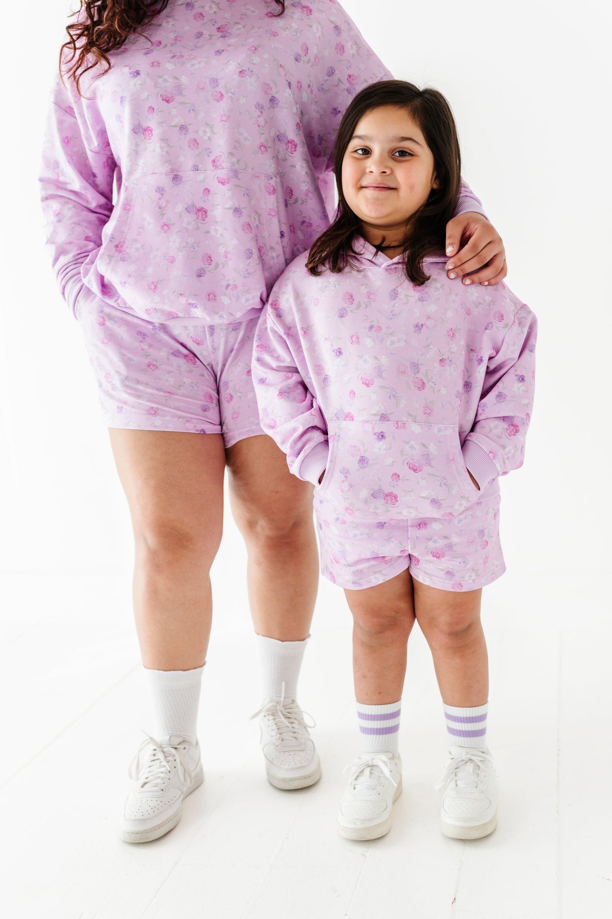 Lilac Petals Kids Sweat Shorts