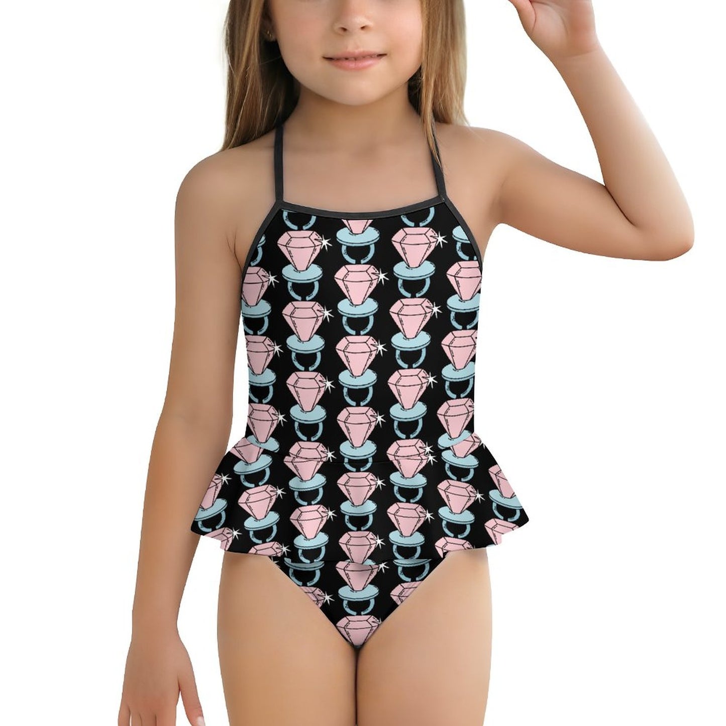 Bling Ring Pop Ruffle Kids Swimsuit