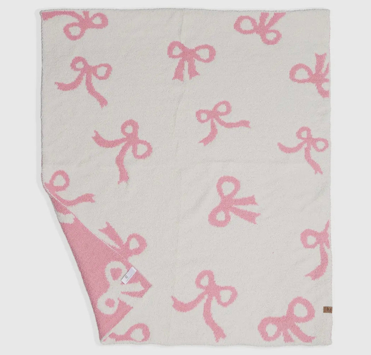 Luxury soft bows blanket