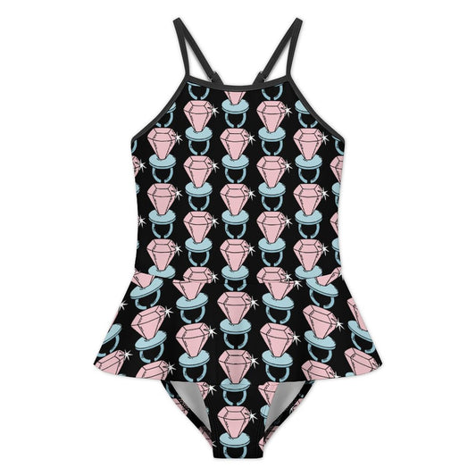 Bling Ring Pop Ruffle Kids Swimsuit