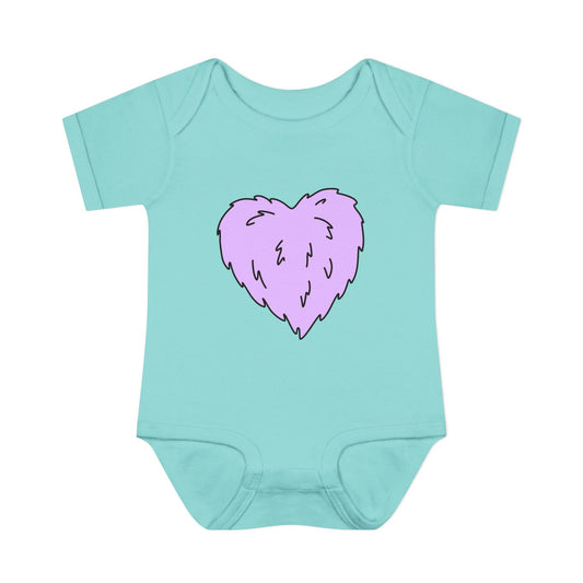 Furry Friend Heart Onesie (Babies/More Colors)