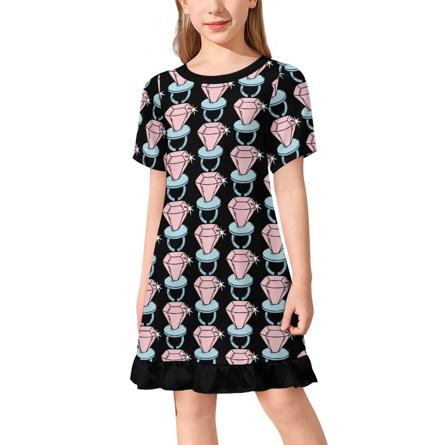 Bling Ring Pop Ruffle Kids Dress