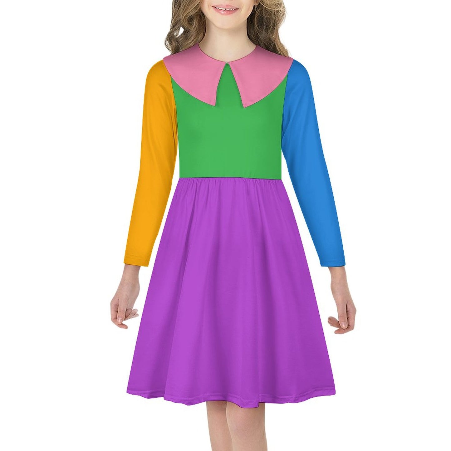 Color Blocked Babe Kids Dress