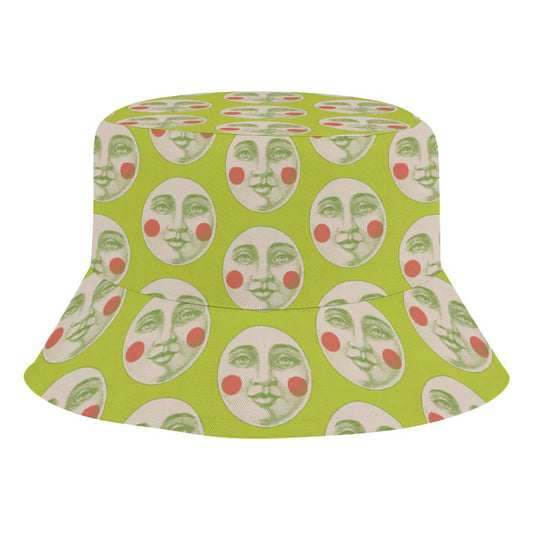 Kooky Moon Bucket Hat in Lime Green (Baby/Kids)