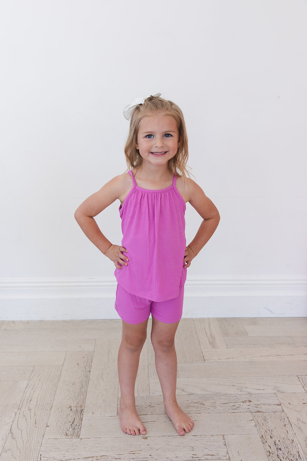 (SOLID, ribbed) Rainbow Royal - Tank Short Set