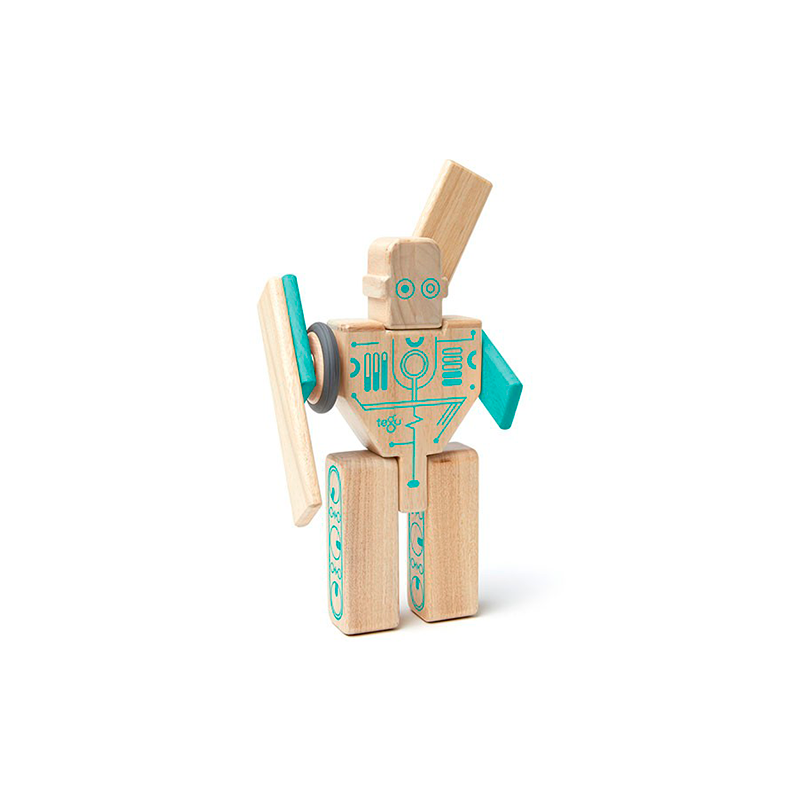 Magbot <br>Magnetic Wooden Blocks <br>Future Collection, 9 pieces