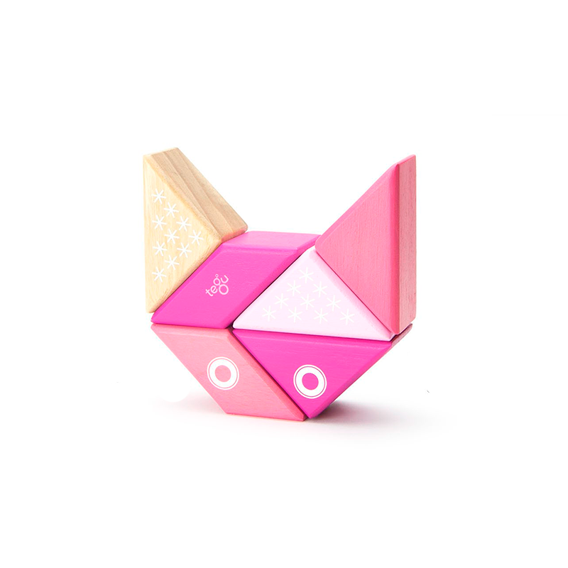 Travel Pals - Kitty <br>Magnetic Wooden Blocks <br>6 pieces
