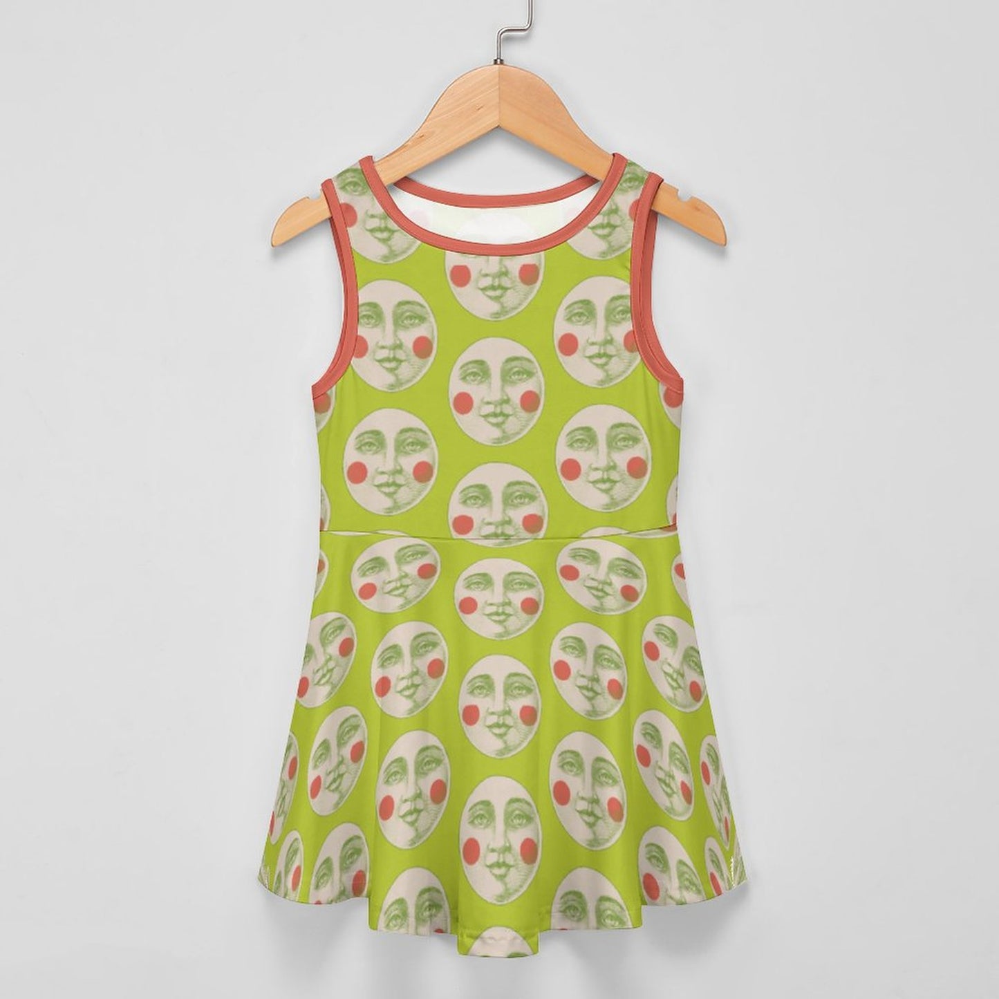 Kooky Moon Sundress in Lime Green (Kids)