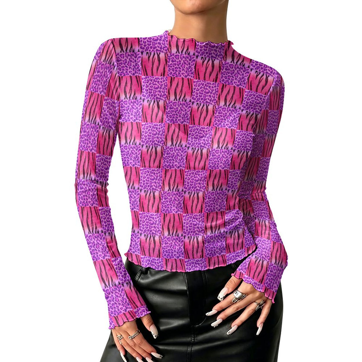 Jazzy High Neck Mesh Top (Adults) - PRE ORDER