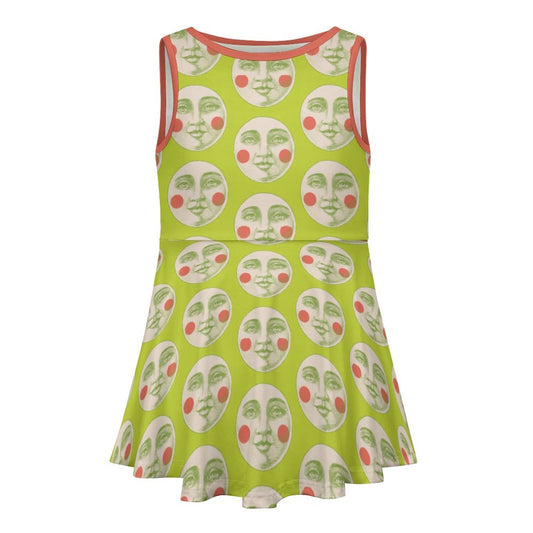 Kooky Moon Sundress in Lime Green (Kids)
