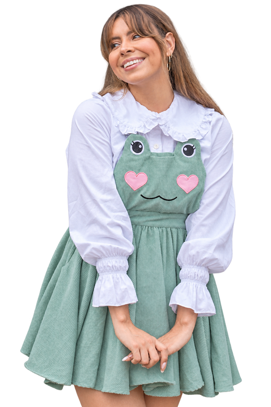 Matcha Frog Pinafore