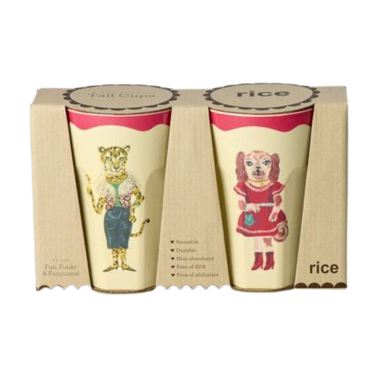 Melamine Tall Cup in Gift Box with Nathalie Lété Print - Tall - Red Kiss - 2 Pack - 13.53 oz