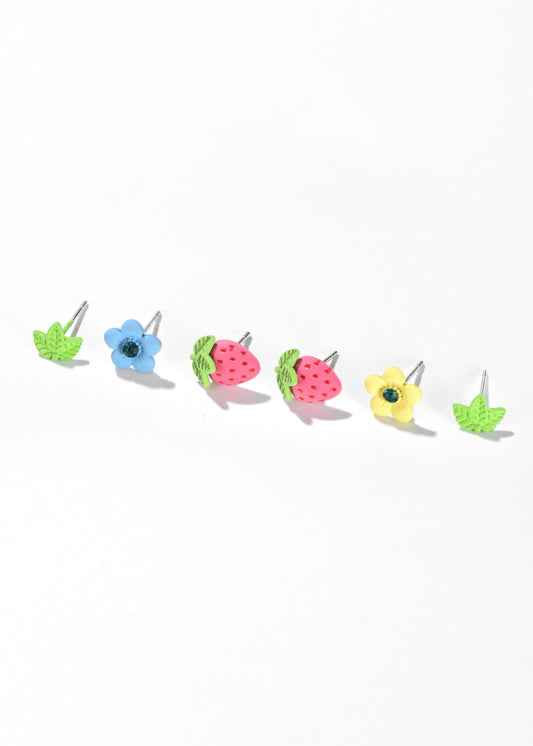 Strawberry Earrings Set