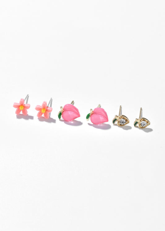 Peachy Petal Glow Earrings