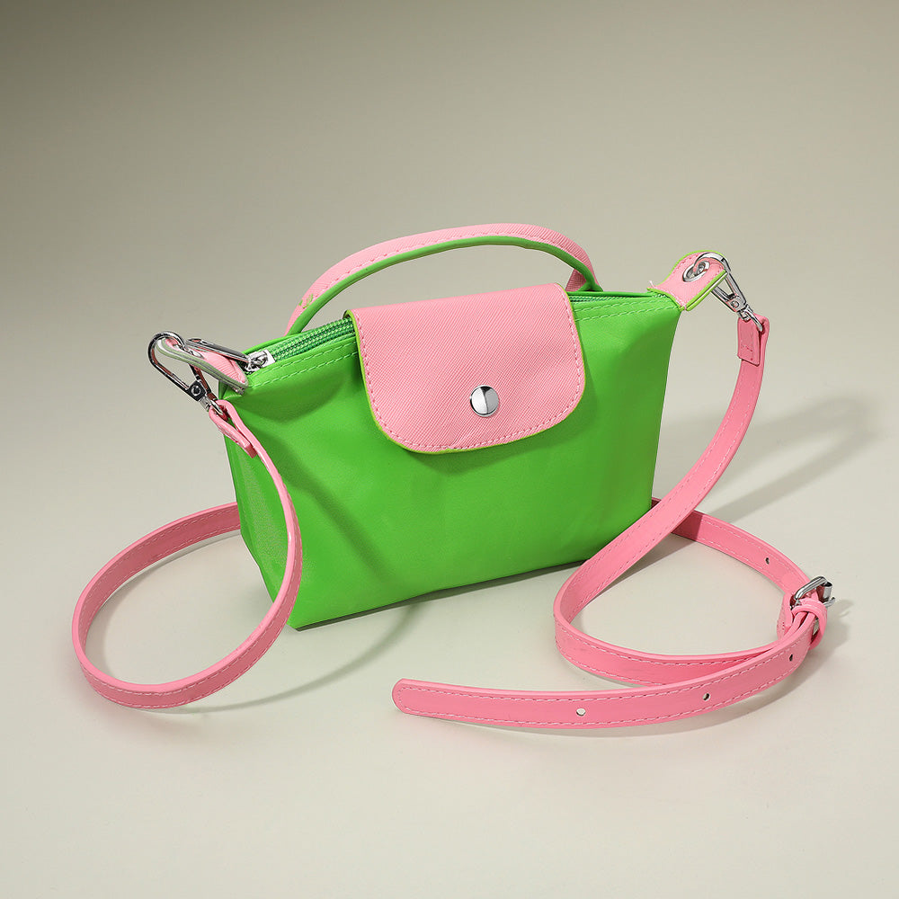 Compact Two Tone Handbag Crossbody Bag