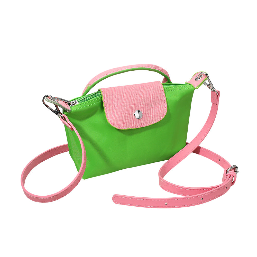 Compact Two Tone Handbag Crossbody Bag