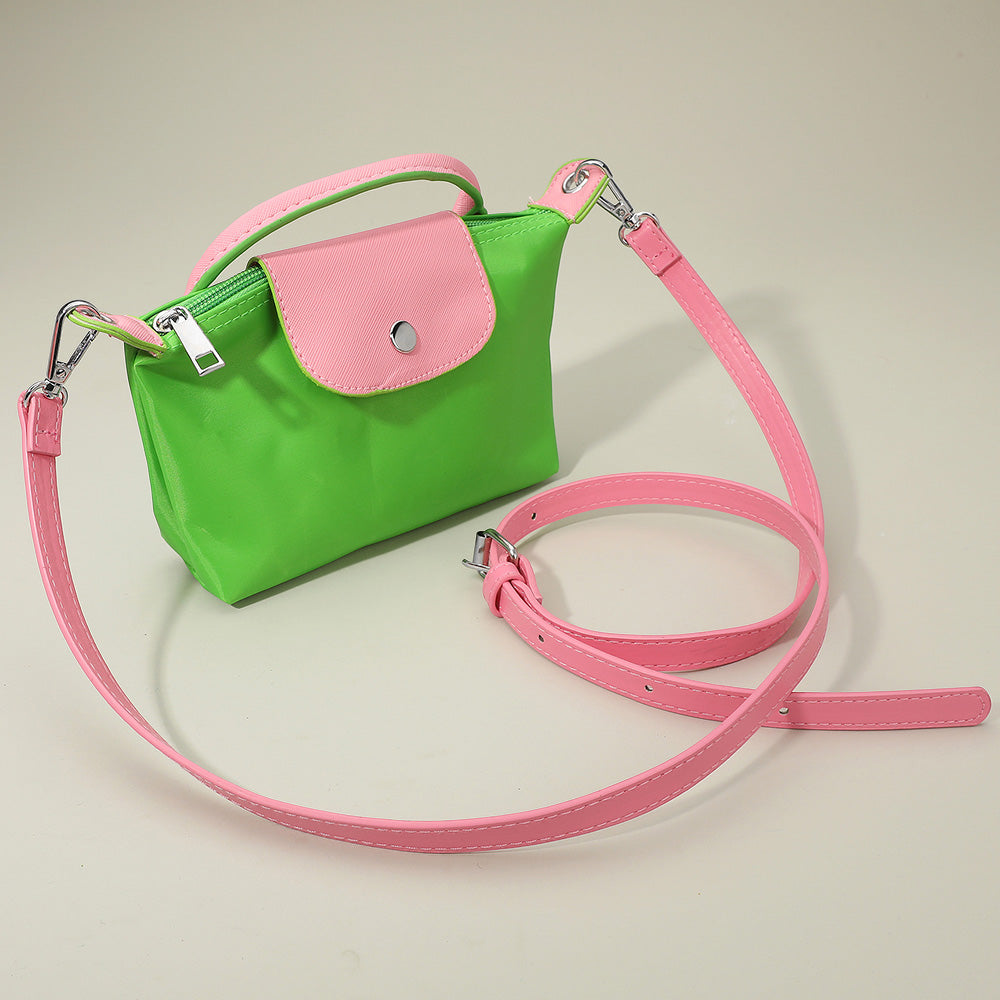 Compact Two Tone Handbag Crossbody Bag