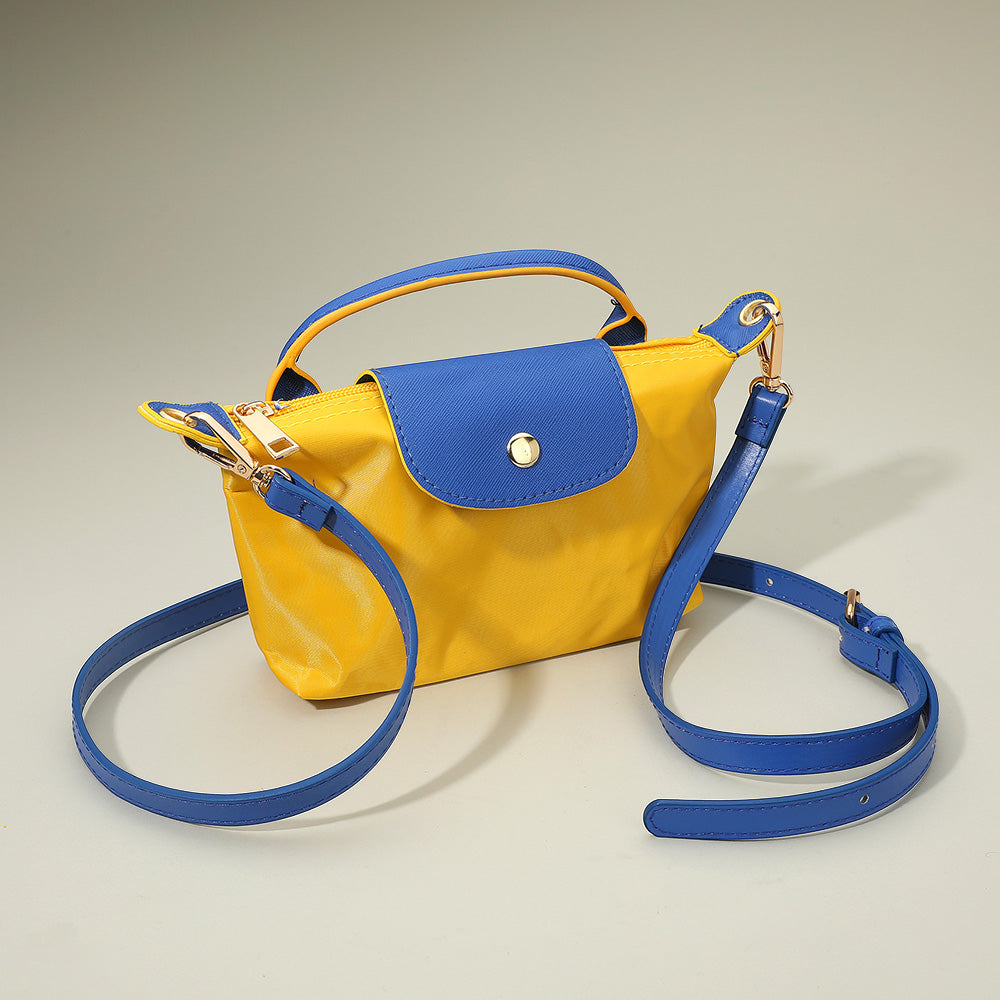 Compact Two Tone Handbag Crossbody Bag