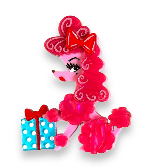 Mimi Loves Christmas Brooch by Miss Fluff x Lipstick & Chrome