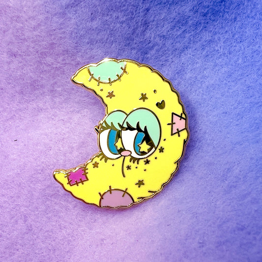 Fuzzy Moon Hard Enamel Pin