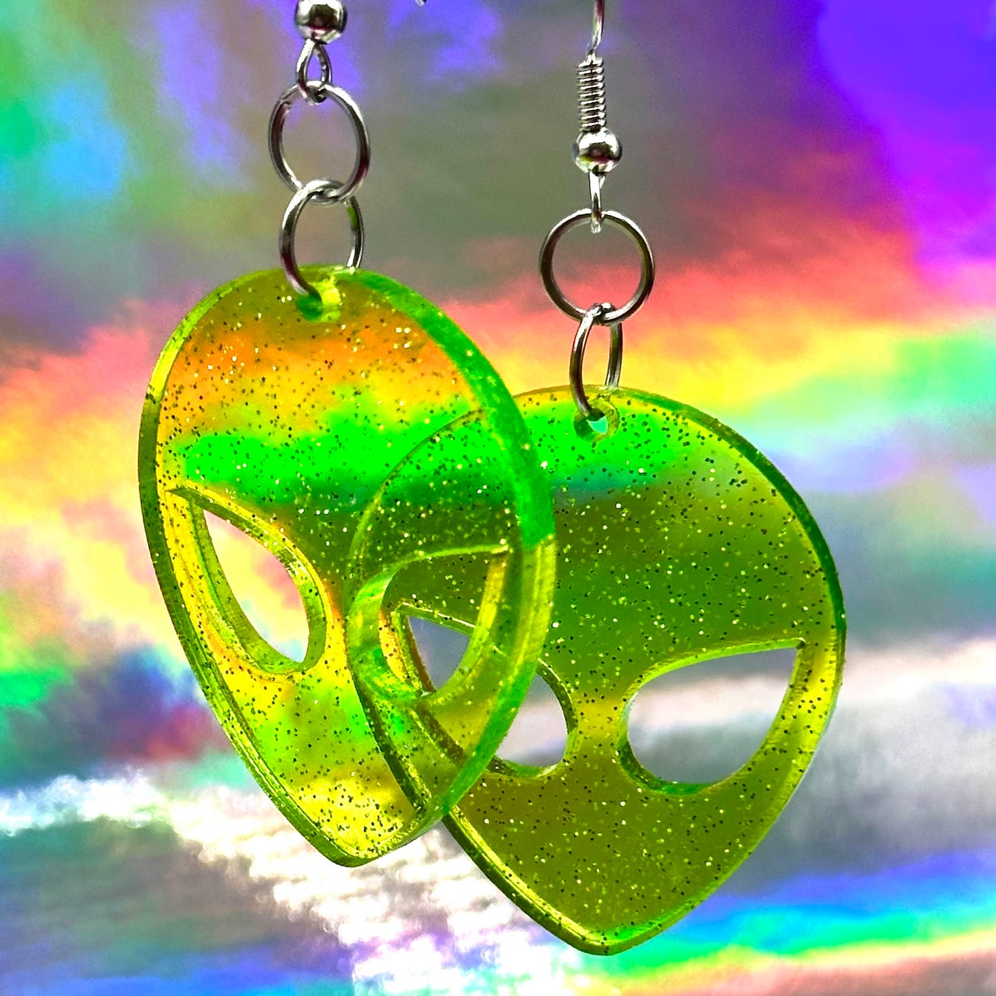 XL Alien Dangle Earrings