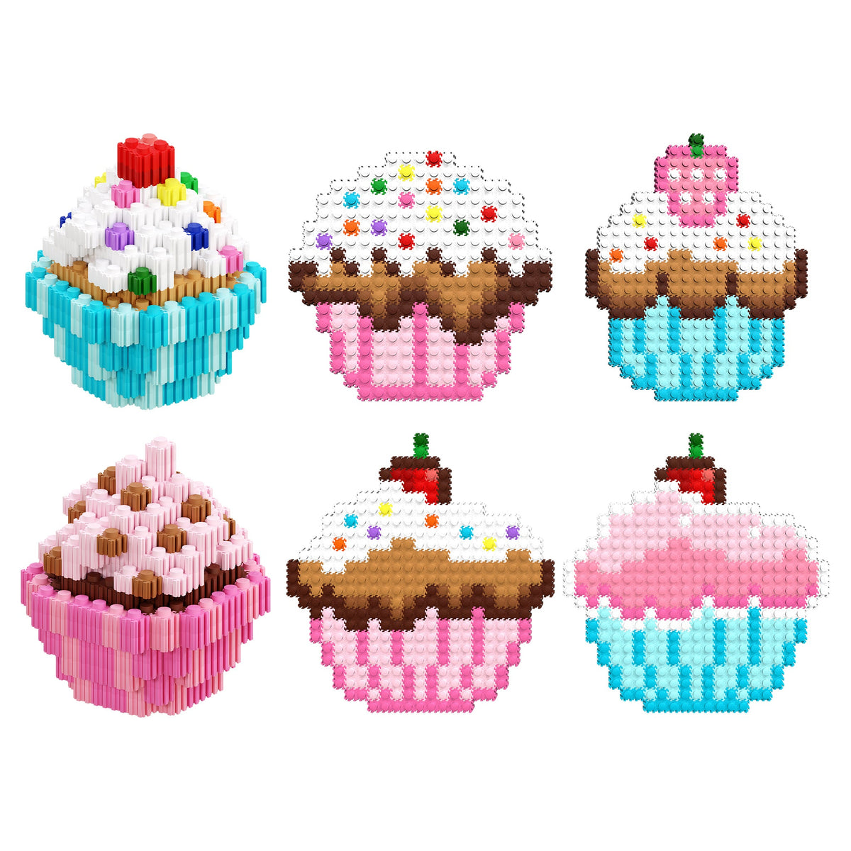 Pix Brix Food Bottle – Cupcakes Set