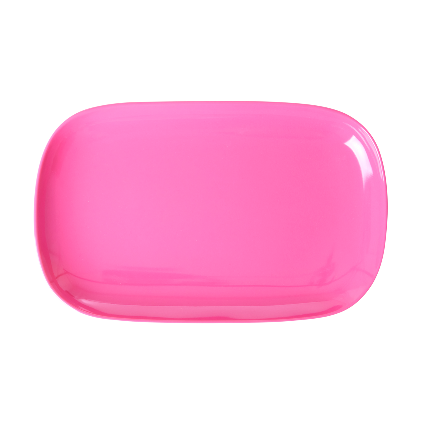 Medium Melamine Rectangular Plate | Light Fuchsia