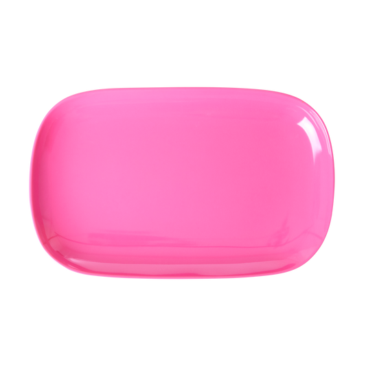 Medium Melamine Rectangular Plate | Light Fuchsia