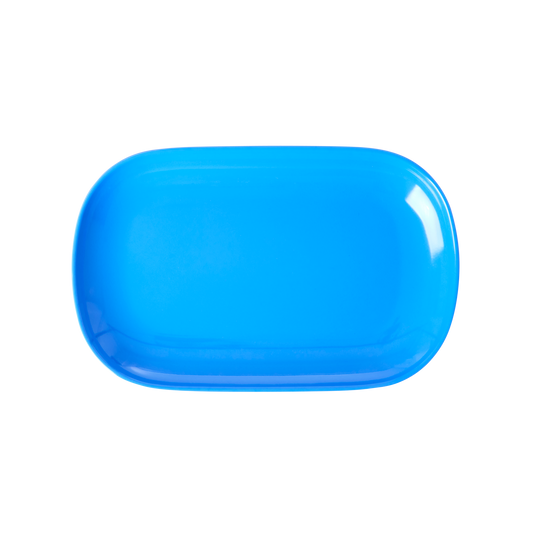 Small Melamine Rectangular Plate - Sky Blue