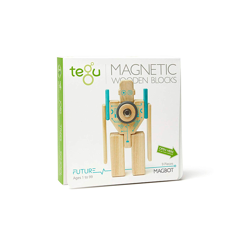 Magbot <br>Magnetic Wooden Blocks <br>Future Collection, 9 pieces