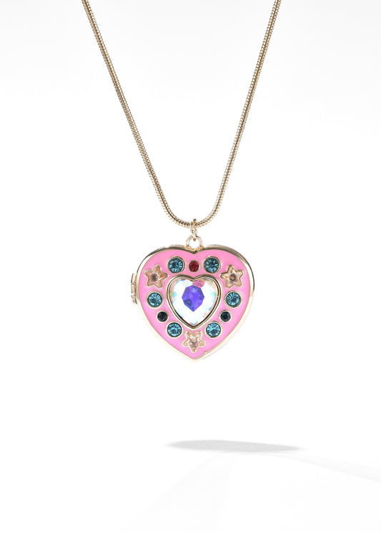 Gold Heart Locket Necklace