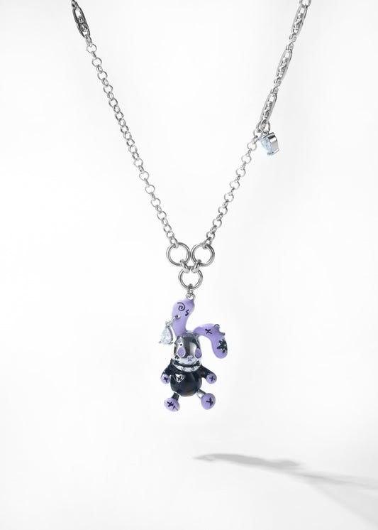 Purple Rabbit Punk Necklace
