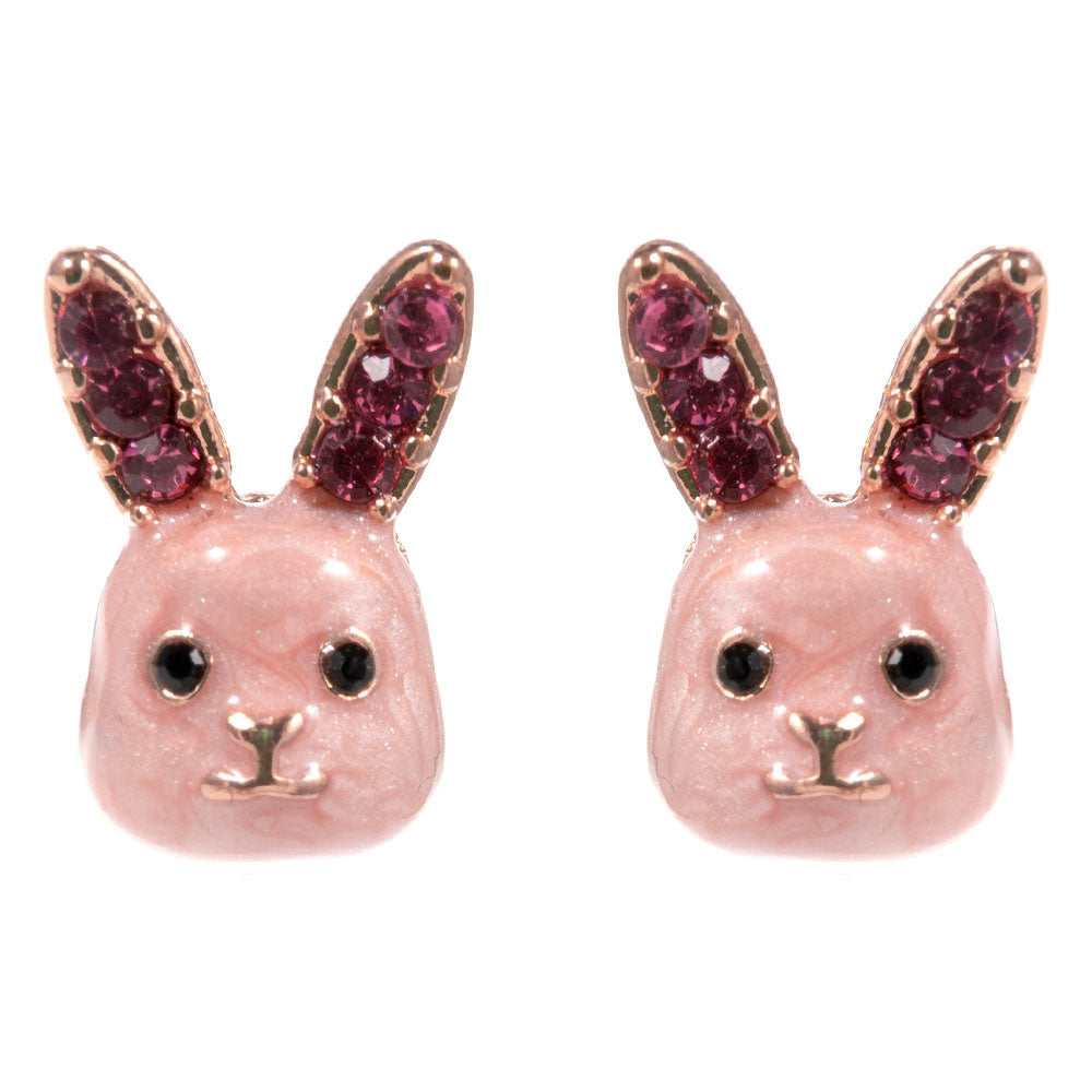 Enamel Easter Bunny Stud Earrings