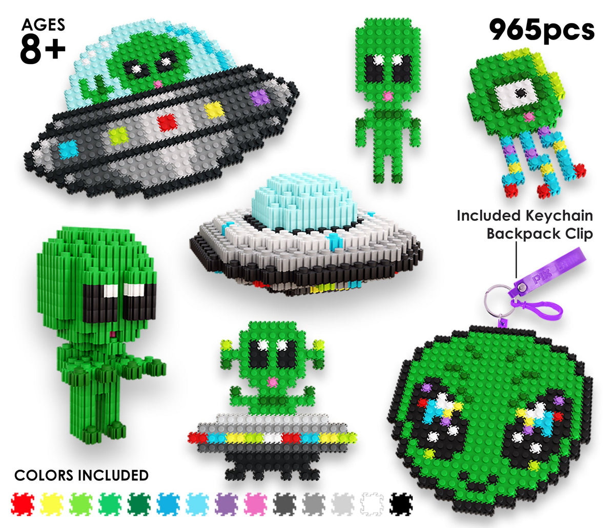 Pix Brix Space Bottle – UFO Set