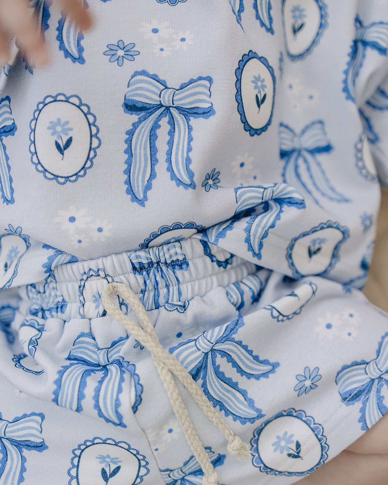 Shorts Set | Blue Bow