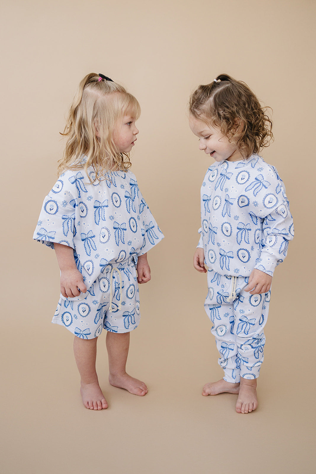 Shorts Set | Blue Bow