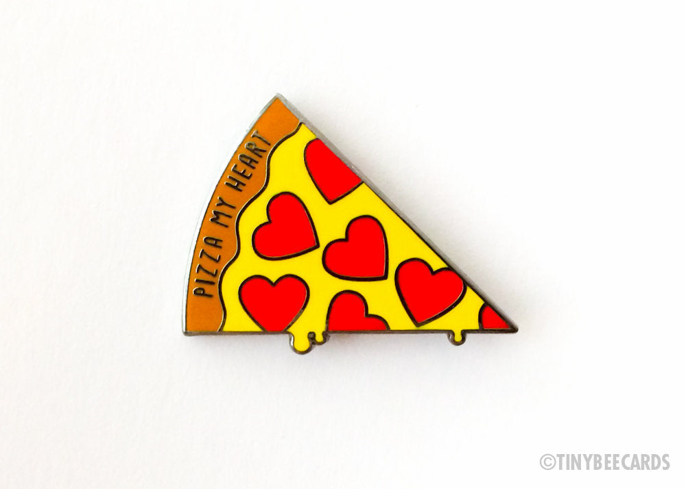 Pizza Hard Enamel Pin "Pizza My Heart"