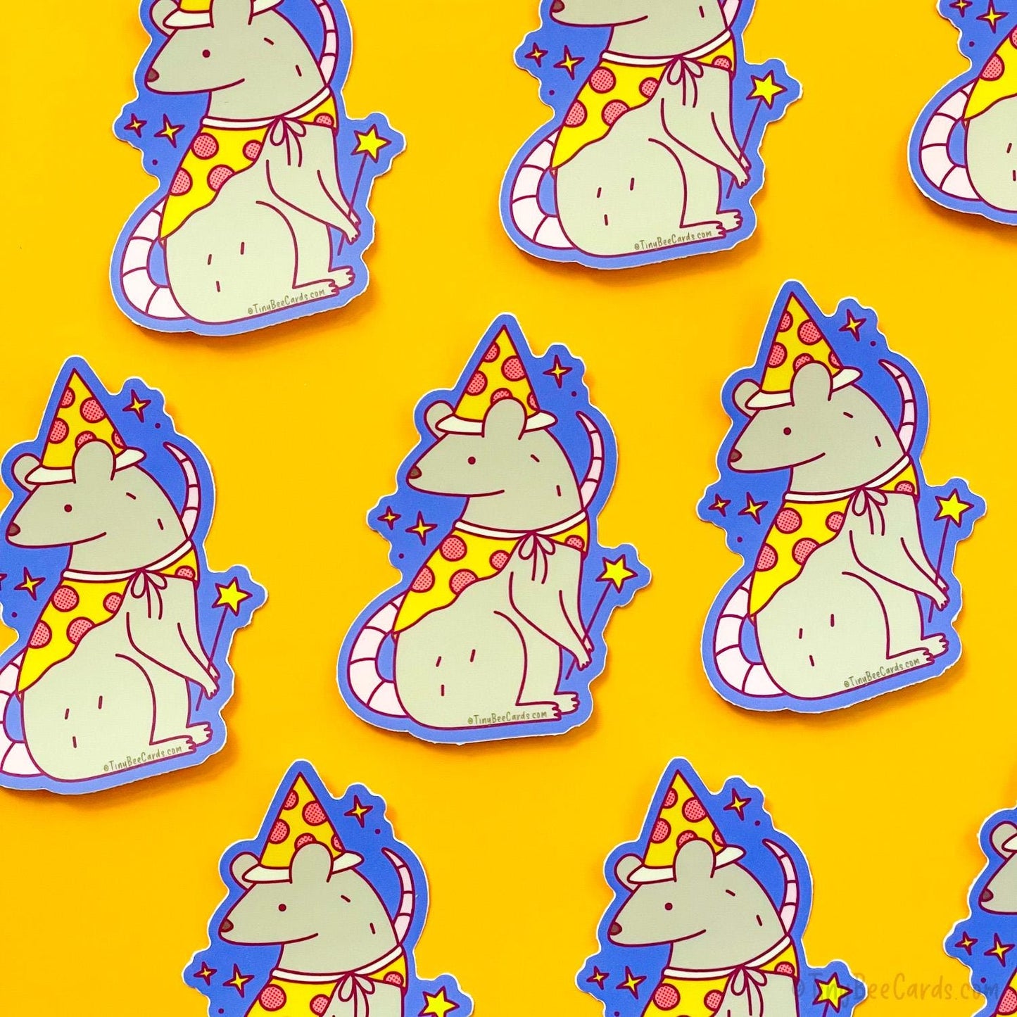 Magical Pizza Rat Wizard Vinyl Sticker
