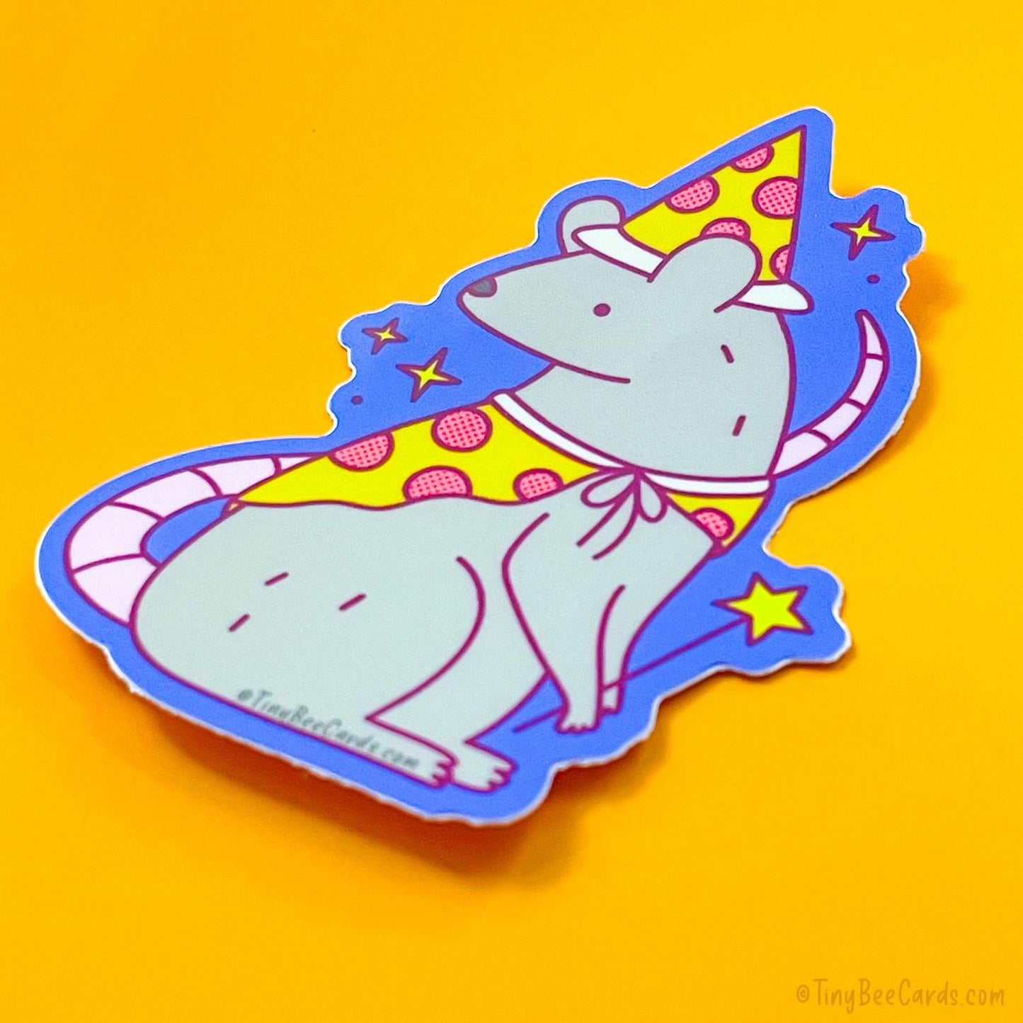 Magical Pizza Rat Wizard Vinyl Sticker