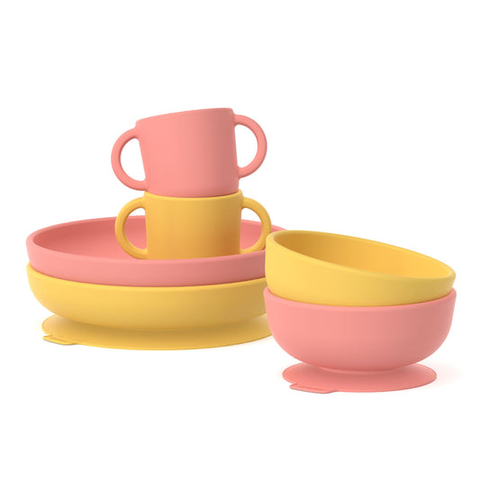 Baby Feeding Bundle - Coral/Mimosa