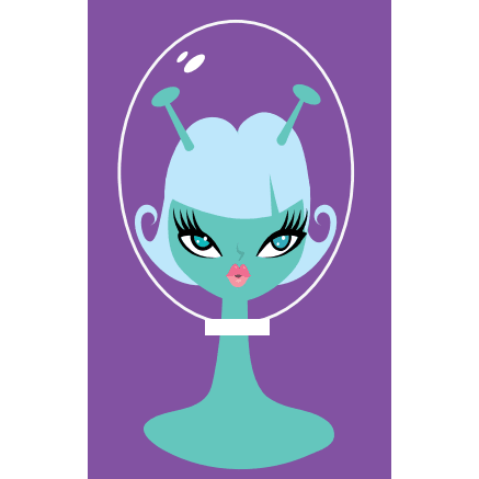 Beam Me Up Babe Spooky Doll Brooch by Miss Fluff x Lipstick & Chrome
