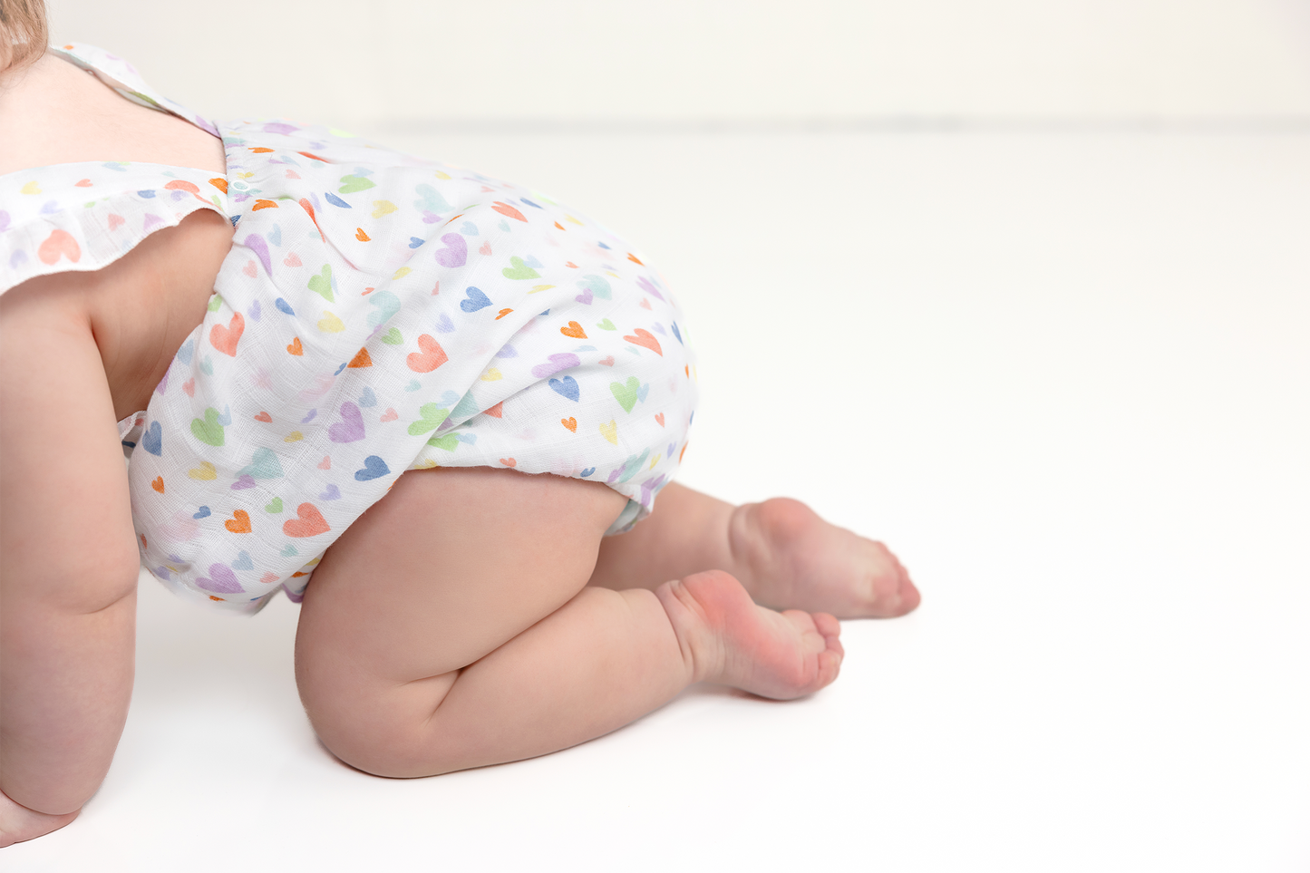 Confetti Hearts Organic Muslin Bubble Romper