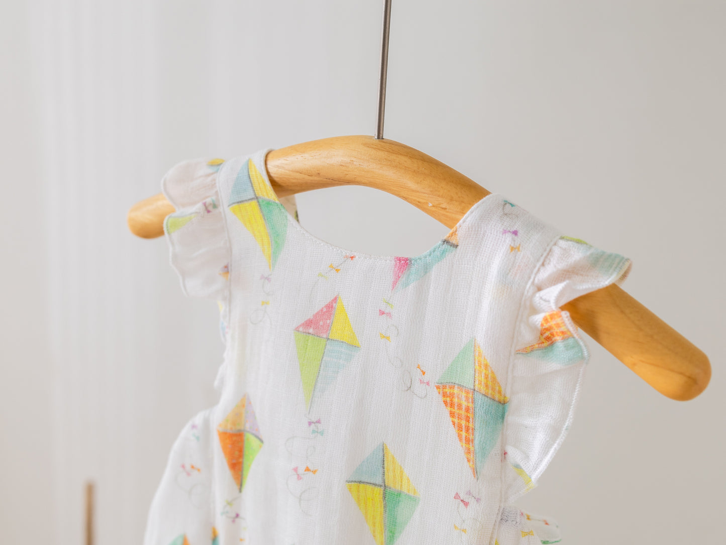 Reach for the Sky Organic Muslin Bubble Romper